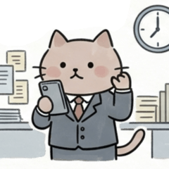 Office Cat Stickers cats
