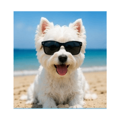 Westie White Dog Stickers Vol.10: Summer