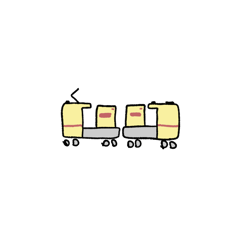赤い電車組成スタンプ