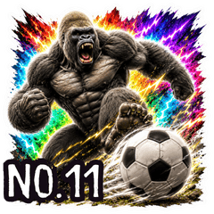Gorilla x Soccer! big sticker! Volume 10