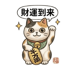 日常招福招財貓貼圖