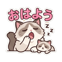 Chill Ragdoll Everyday Stickers