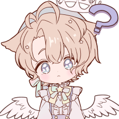 NEKOMIMI boy animated Sticker(angel)