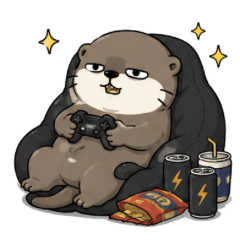 Late-Night Hype Half-Open Eye Otter