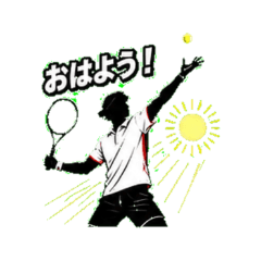 Tennis Silhouette Stickers