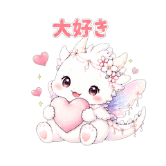 Fluffy Fairy Dragon Rira Stickers