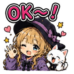Cute Working Witch Stickers
