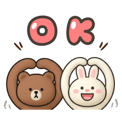Cute Teddy and Bunny sticker 34