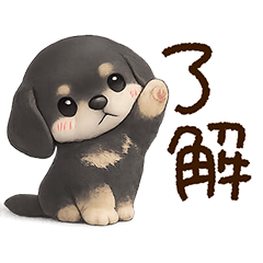 Black Miniature Dachshund 3D