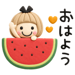 ゆるかわ♡ガール夏 クレイ風
