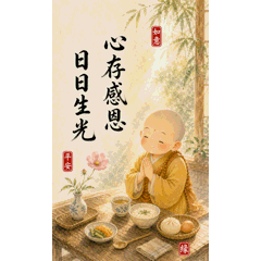 福氣小沙彌問候圖2｜日日早安午安晚安平安
