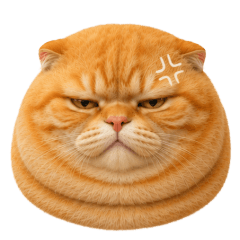 Cat Orange fat EMOJI! Tuatung 11
