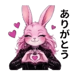 Rock Bunny - Pinky's Daily Stickers