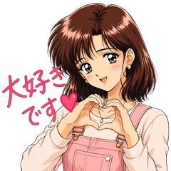 90s Anime-Style LINE Stickers