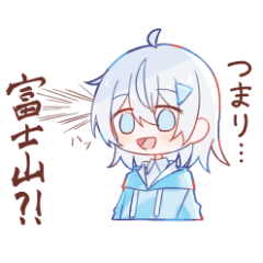 空色パーカーの女の子2