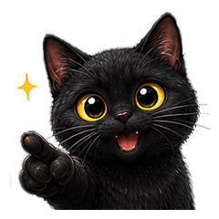 Useful Realistic Black Cat Stickers 3