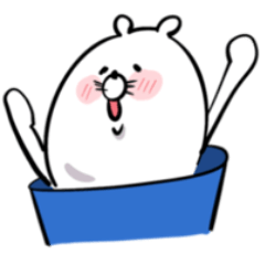カラフルなクマ 2 しろ