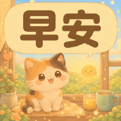 可愛貓日常問候