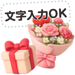 書き込める♥️便利なフロッキーブーケ花束