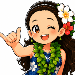 Aloha Vibes! Hula Girl Stickers