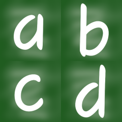 ALPHABET-BLACKBOARD Sticker2