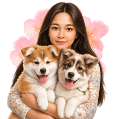 Girl & Her Pets