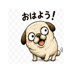 Odd Pug Daily Stickers