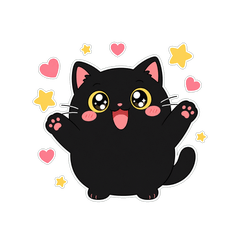Simple Cat: Practical Stickers