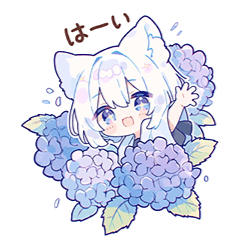 White haired cat girl daily life 2
