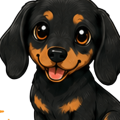 Everyday Smooth Black & Tan Dachshund