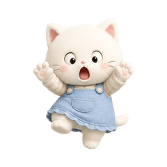 Lovely Overall Kitten (No text)