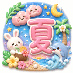 夏のアロハ｜トロピカル毎日スタンプ