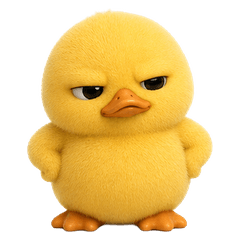 Cute & Cheeky Yellow Duck (No text)