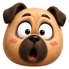 可愛卡通巴哥犬 Emoji ❤️ 豐富表情 21