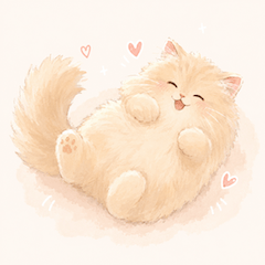 Fluffy Mocomo Cat - Cute Daily Stickers