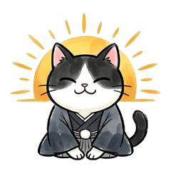 Tuxedo Cat Happy New Year Stickers