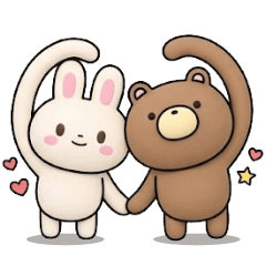 <可可熊和麻糬兔>鬆弛可愛日常♡♡♡～