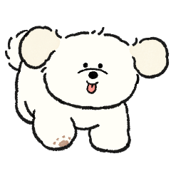 やんちゃな子犬(ビションフリーゼ)