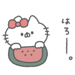 cute ribbon cat sticker #21