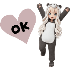 Kigurumi Gyaru Girl (with text)