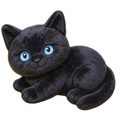 かわいい黒猫画像スタンプ