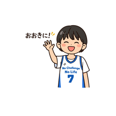 元気なバスケ少女の関西弁スタンプ