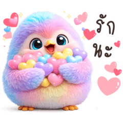 พาสเทลน่ารัก ❤️❤️ V.59 นกน้อยสีรุ้ง