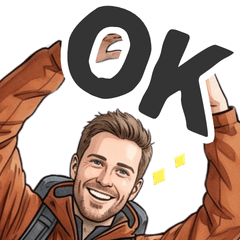 Outdoor Hiking Guy Daily Stickers 4