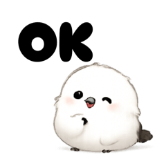 Pudgy Shima Enaga English Stickers