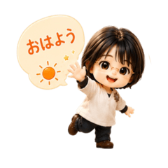 Heartwarming Glasses Girl Stamp