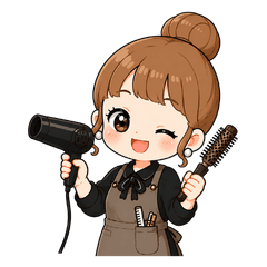 かわいい美容師さんの日常スタンプ