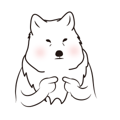 Timid Arctic Wolf – LINE stickers | LINE STORE