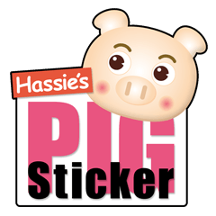 hassie's pig sticker