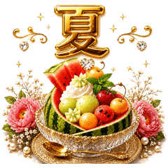 Summer Food Greeting Stickers